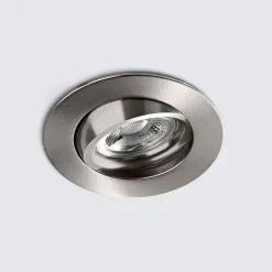 LED plafond inbouwspot DL6809, rond, nikkel