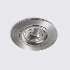 LED plafond inbouwspot DL6809, rond, nikkel