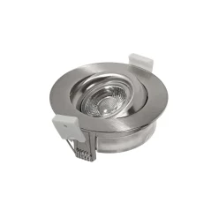 LED plafond inbouwspot DL6809, rond, nikkel