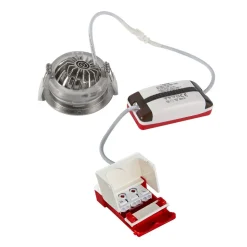 LED plafond inbouwspot DL6809, rond, nikkel