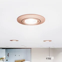 LED plafondinbouwspot Diled, Ø 8,5 cm, 6 W, 3.000 K, rosé