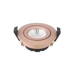LED plafondinbouwspot Diled, Ø 8,5 cm, 6 W, Dime LED, rosé