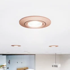 LED plafondinbouwspot Diled, Ø 8,5 cm, 6 W, Dime LED, rosé