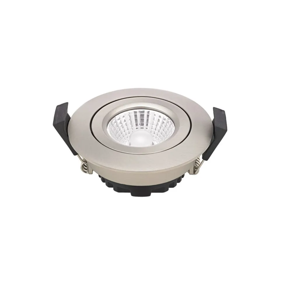 LED plafondinbouwspot Diled, Ø 8,5cm, 6 W, Dime, staal