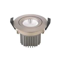 LED plafondinbouwspot Diled, Ø8,5cm, 10 W, Dime, staal