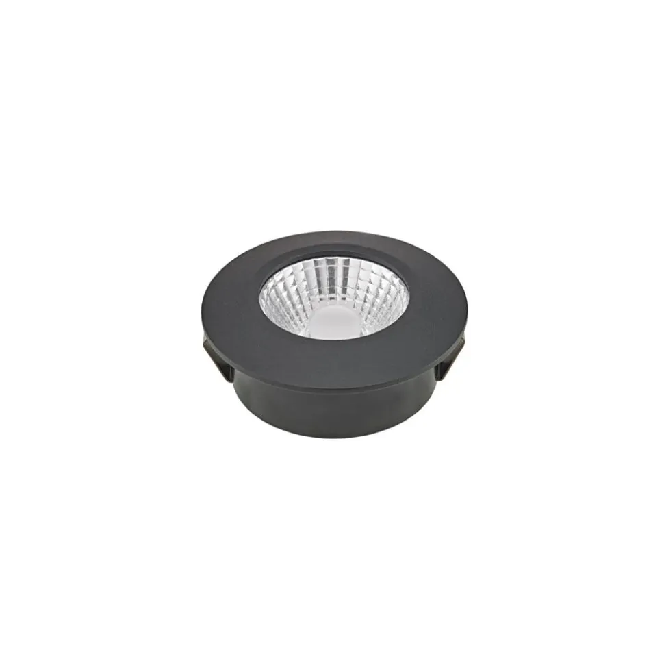 LED plafondinbouwspot Diled, Ø 6,7 cm, Dime LED, zwart