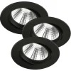 LED plafondinbouwspot Freemont 2.700K per 3, zwart