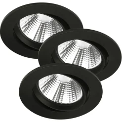 LED plafondinbouwspot Freemont 2.700K per 3, zwart