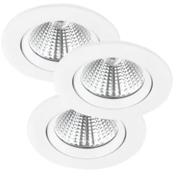 LED plafondinbouwspot Freemont 2.700K per 3, wit