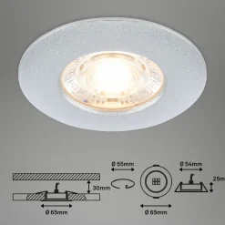 LED plafondinbouwspot Kulana Mini IP44 per 3