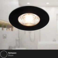 LED plafondinbouwspot Kulana Mini IP44 per 3 zwart