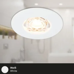 LED plafondinbouwspot Kulana Mini IP44 per 3 wit