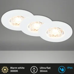 LED plafondinbouwspot Kulana Mini IP44 per 3 wit