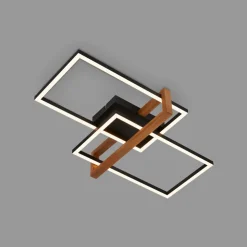 LED plafondlamp 3776015 2-lamps met hout