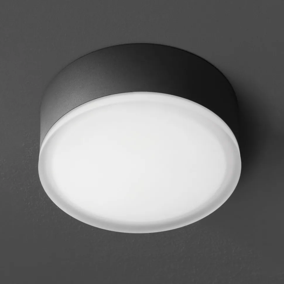 LED plafondlamp 1421 voor buiten plafond, grafiet Ø 20,5cm