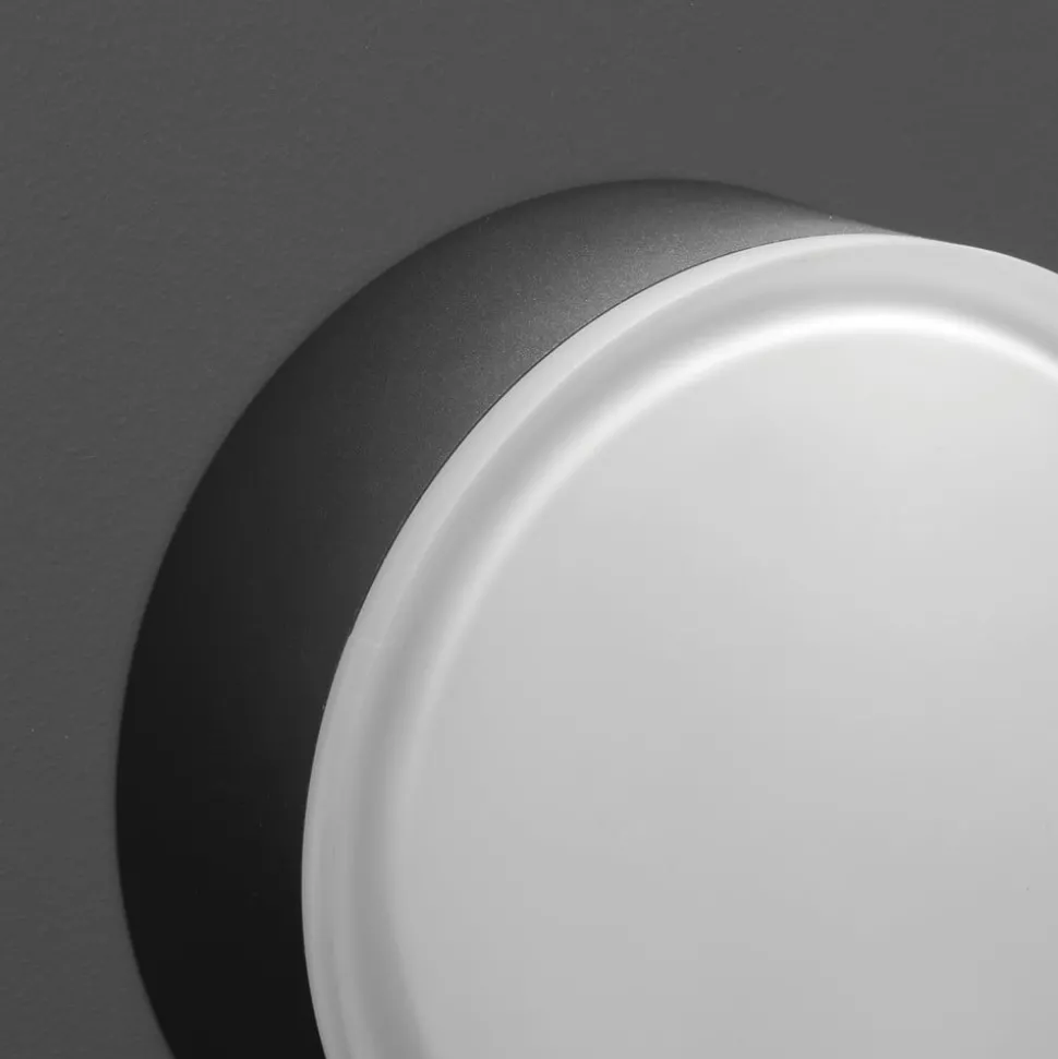 LED plafondlamp 1421 voor buiten plafond, grafiet Ø 20,5cm