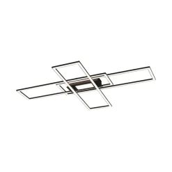 LED plafondlamp Asmin, CCT, zwart, 98,9x69,4cm