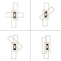 LED plafondlamp Asmin, CCT, zwart, 98,9x69,4cm
