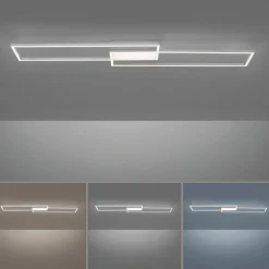 LED plafondlamp Asmin, CCT, staal, 109,5x25,7cm