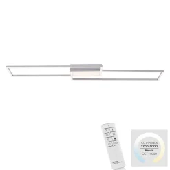 LED plafondlamp Asmin, CCT, staal, 109,5x25,7cm