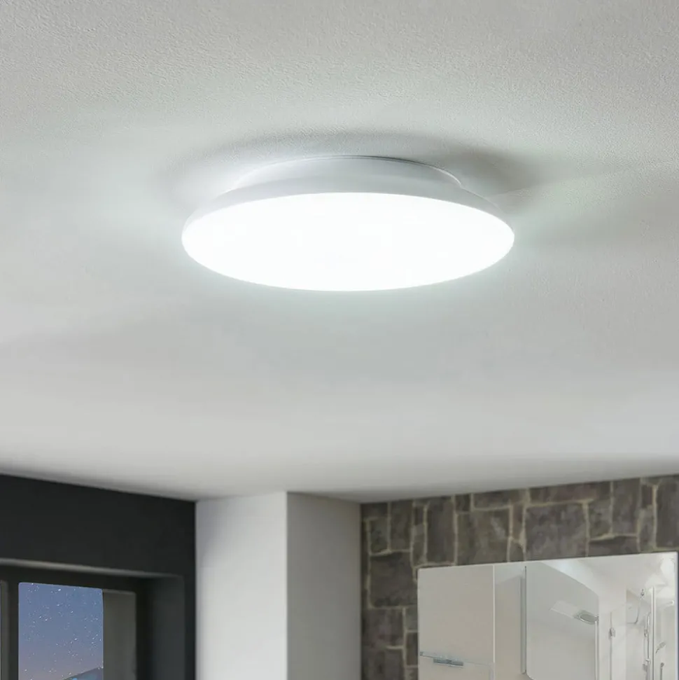 LED plafondlamp Azra, wit, rond, IP54, Ø 25 cm