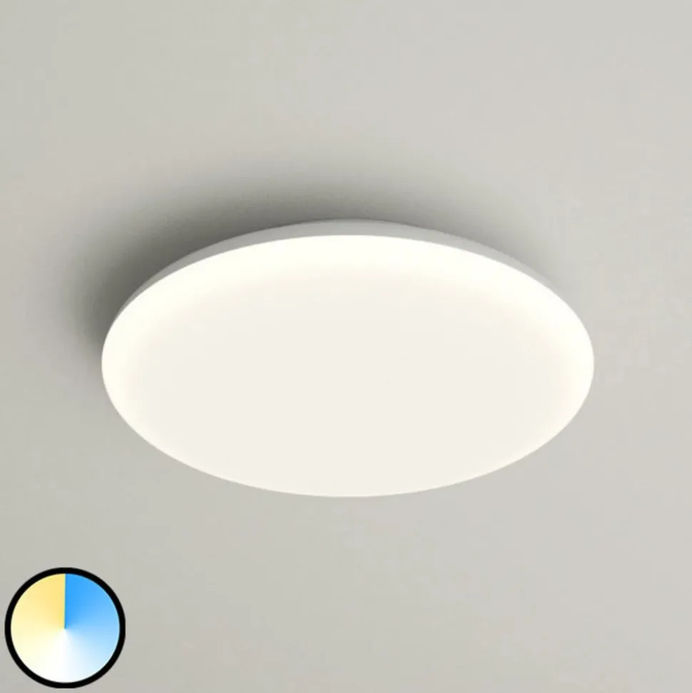 LED plafondlamp Azra, wit, rond, IP54, Ø 25 cm