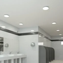 LED plafondlamp Azra, wit, rond, IP54, Ø 25 cm