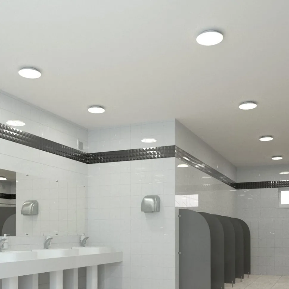 LED plafondlamp Azra, wit, rond, IP54, Ø 25 cm