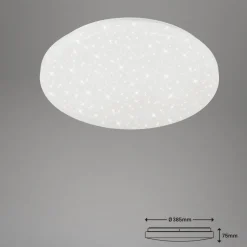 LED plafondlamp Brili Splash, IP44, wit, 4.000K