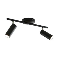 LED plafondlamp Camille, zwart, twee lampjes