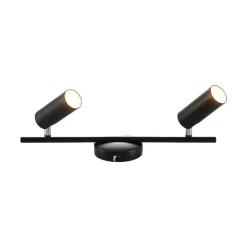 LED plafondlamp Camille, zwart, twee lampjes