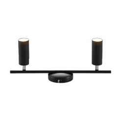 LED plafondlamp Camille, zwart, twee lampjes