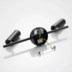 LED plafondlamp Camille, zwart, twee lampjes