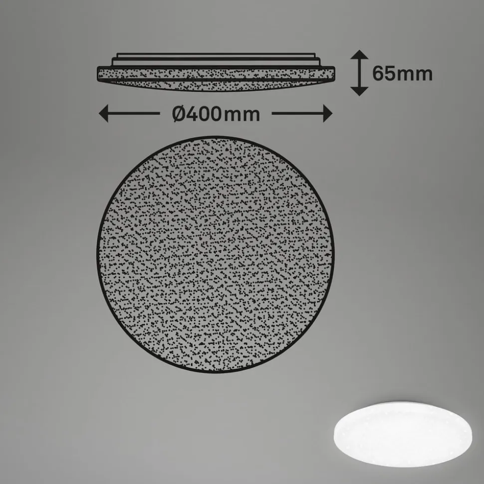 LED plafondlamp Case IP44 sterrenhemel 840 Ø 40cm