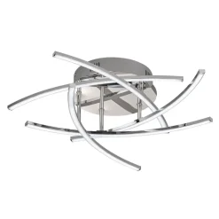 LED plafondlamp Cross tunable white, 5 lamp, chr