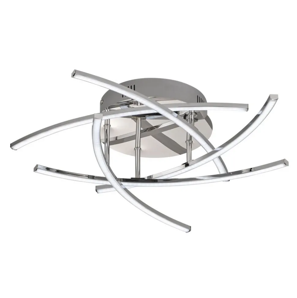 LED plafondlamp Cross tunable white, 5 lamp, chr