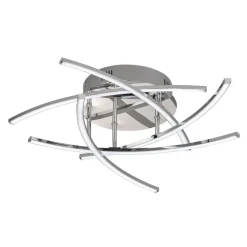 LED plafondlamp Cross tunable white, 5 lamp, chr