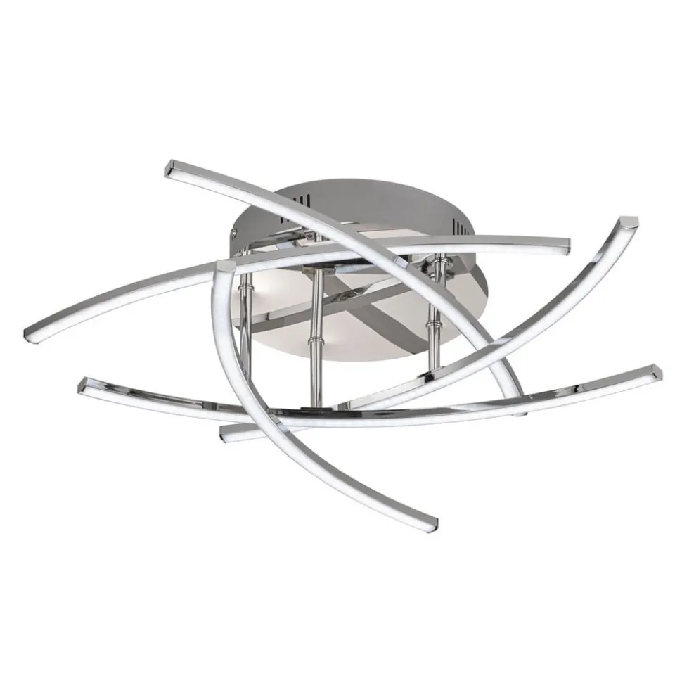 LED plafondlamp Cross tunable white, 5 lamp, chr