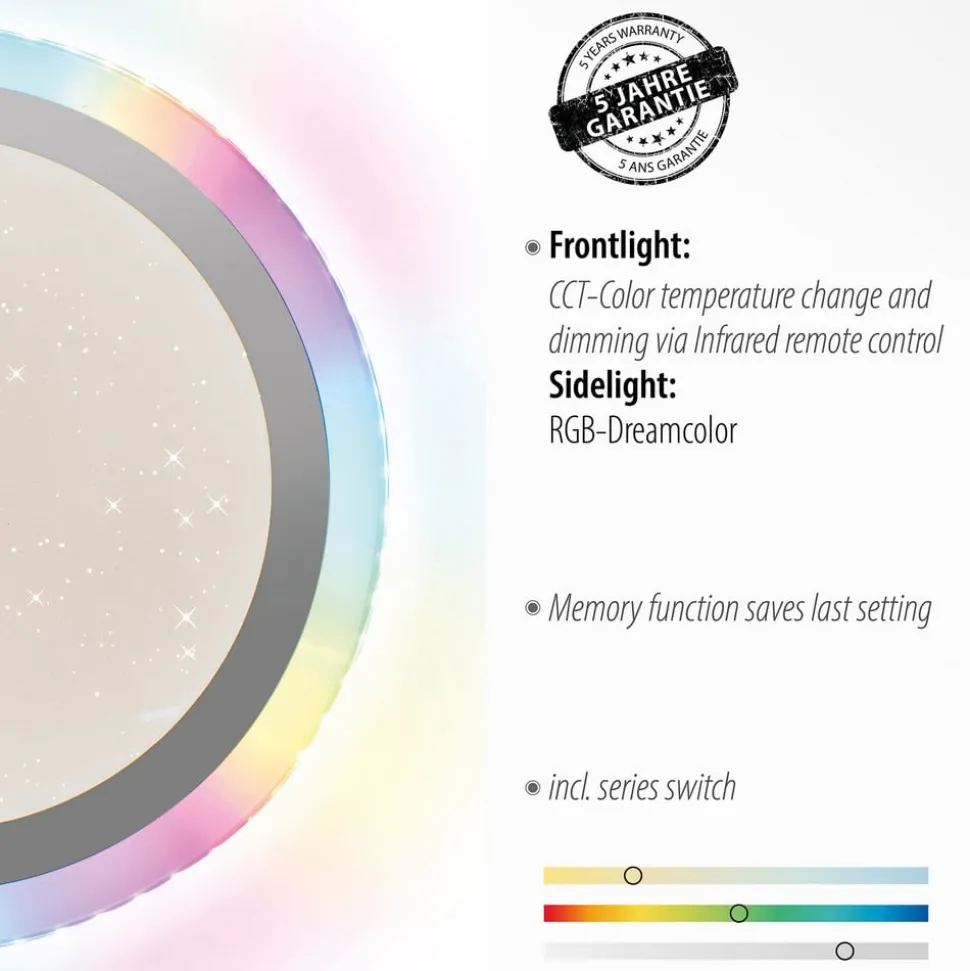 LED plafondlamp Cyba Stars CCT RGB Zijlicht