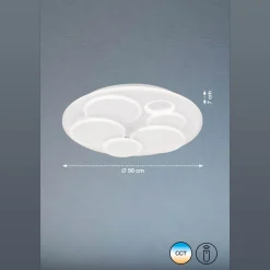 LED plafondlamp Dots, tunable white, dimbaar