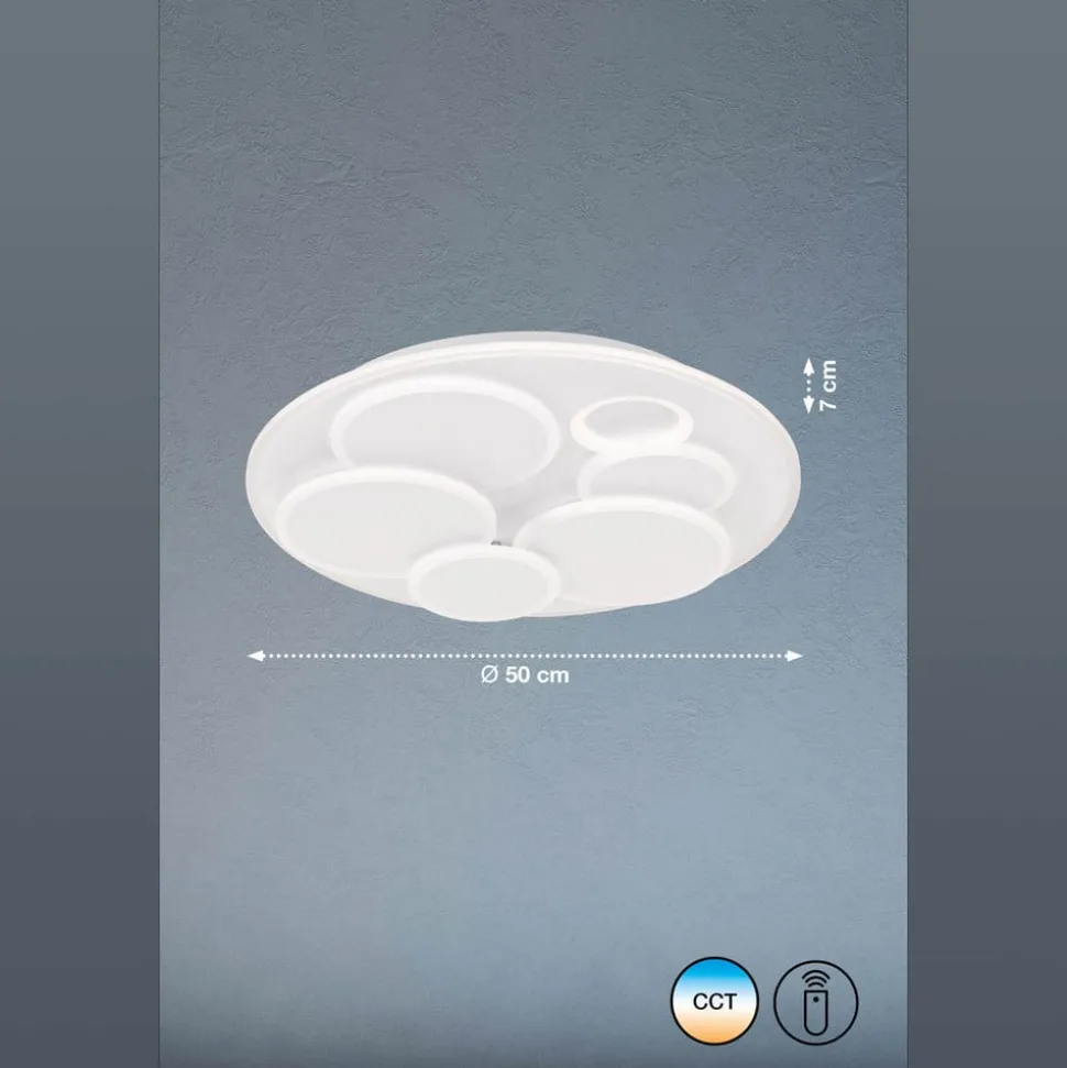 LED plafondlamp Dots, tunable white, dimbaar