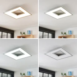 LED plafondlamp Durun, dimbaar, CCT, hoekig, 60 cm