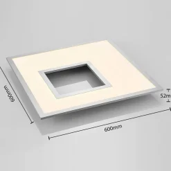 LED plafondlamp Durun, dimbaar, CCT, hoekig, 60 cm