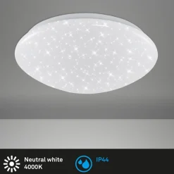 LED plafondlamp Elipso sterrenhemel IP44 4.000K
