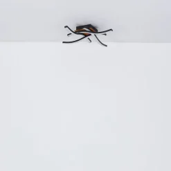 LED plafondlamp Evita in houtoptiek