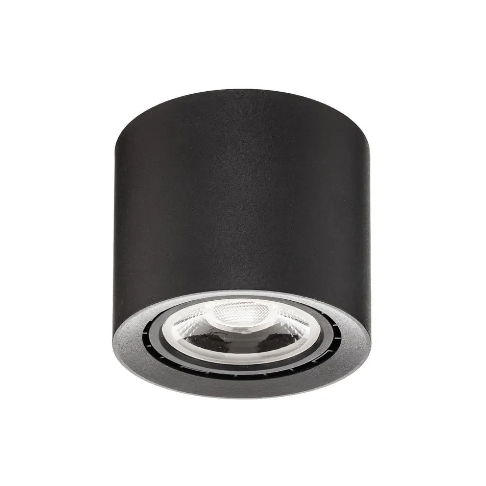 LED plafondlamp Fedler van Dime naar Warm, zwart