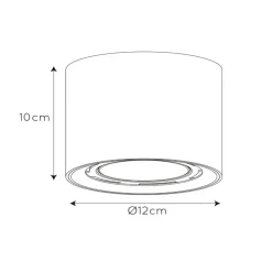 LED plafondlamp Fedler van Dime naar Warm, zwart