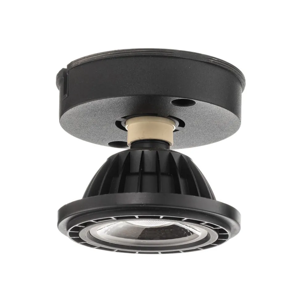 LED plafondlamp Fedler van Dime naar Warm, zwart