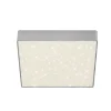 LED plafondlamp Flame Star, 21,2 x 21,2 cm zilver