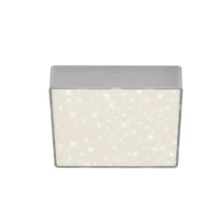 LED plafondlamp Flame Star, 15,7 x 15,7 cm zilver